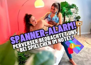 SPANNER-ALARM! Perverser beobachtet uns bei Spielchen im Hotel!🏨 