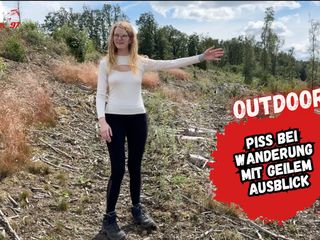 Outdoor Piss bei Wanderung mit geilem Ausblick!