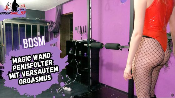 Magic Wand Penis Folter mit versautem Orgasmus!