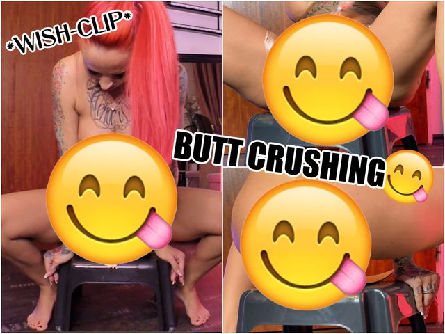 Butt Crushing !! Mein heißer Arsch crusht sahnige Törtchen !