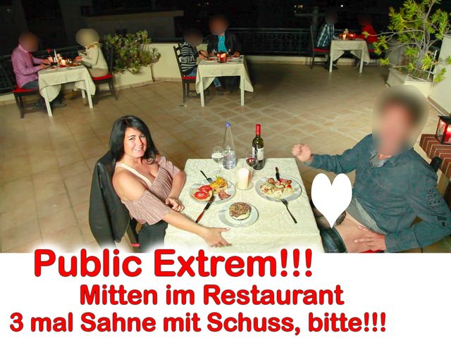 Public Extrem! Mitten im Restaurant gefickt!