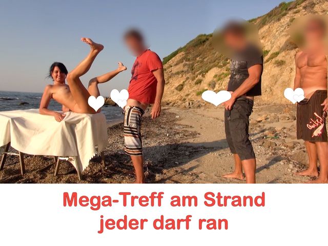 Abspritz-Party am Hotelstrand. Freie Loch-Wahl! Jeder darf ran! AO