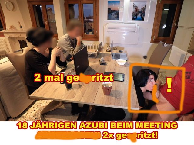 AZUBI BEIM MEETING ABGEBLASEN! 2x gespritzt!
